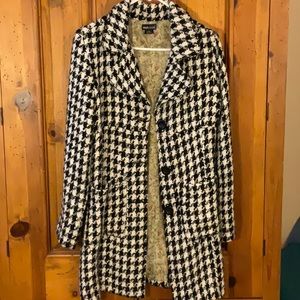 Wet seal knit fully lined dress coat